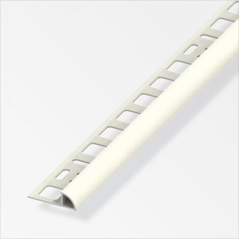 alfer Viertelkreisprofil 1 m, 10 x 19.5 mm PVC (Kunststoff) glatt jasmin Fliesenschienen