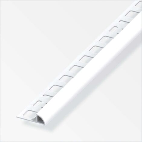 alfer Viertelkreisprofil PVC glatt brilliantweiß Fliesenschienen