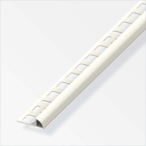 alfer Viertelkreisprofil PVC glatt jasmin glänzend Fliesenschienen