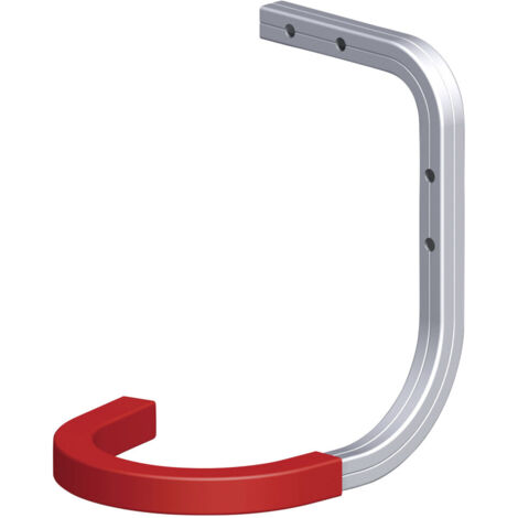 alfer Wand- und Decken-Fahrradhaken, gummiert 150 x 150 x 120 mm rot gummie Regalhalter
