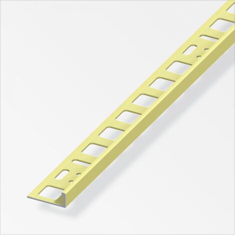 alfer Winkelprofil 1 m, 10 x 21 mm Aluminium eloxiert messing Winkelprofile