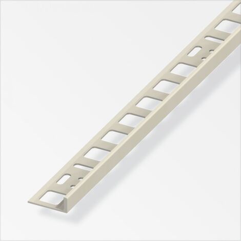alfer Winkelprofil 1 m, 8 x 21 mm PVC (Kunststoff) glatt beige Winkelprofile