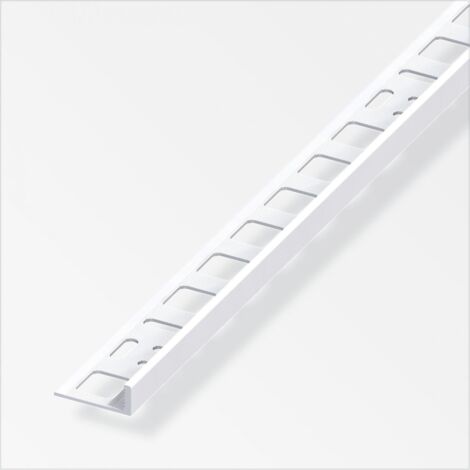 alfer Winkelprofil 1 m, 8 x 21 mm PVC (Kunststoff) glatt brillantweiss Winkelprofile