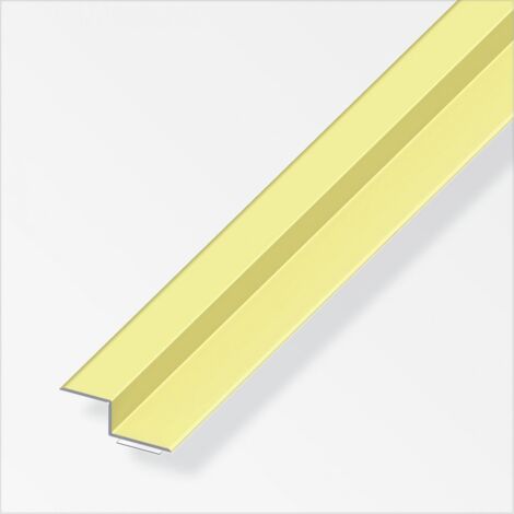 alfer Z-Abschluss-Profil 1 m, 15 x 20 x 9 mm Aluminium eloxiert messing Profil