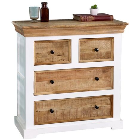 Alfie 4 Chest of Drawers - Mango Wood - L35 x W80 x H80 cm