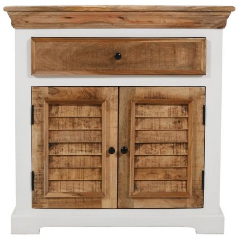 Alfie Sideboard - 1 Drawer & 2 Doors - Mango Wood - L40 x W80 x H80 cm