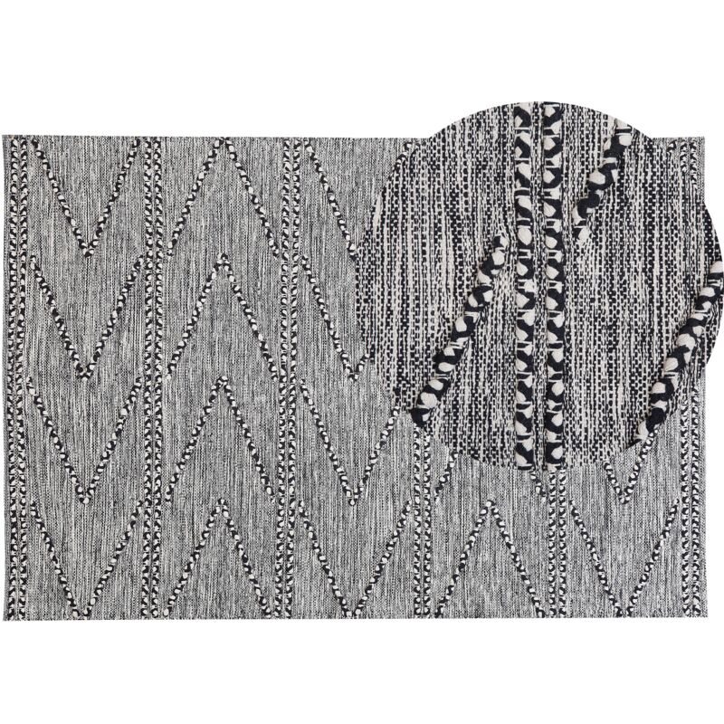 

Alfombra 140x200 cm negra/blanca TERMAL