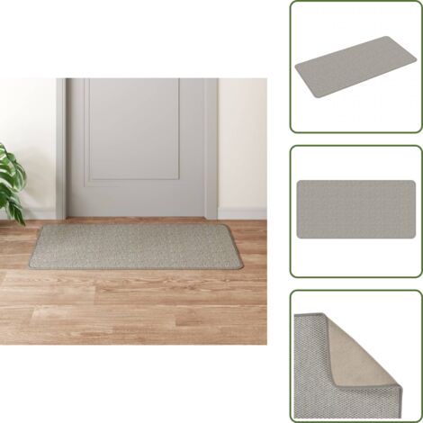 Alfombra absorbente - vidaXL Alfombra de pasillo con aspecto de sisal platina 50x100 cm - Alfombra fácil de limpiar