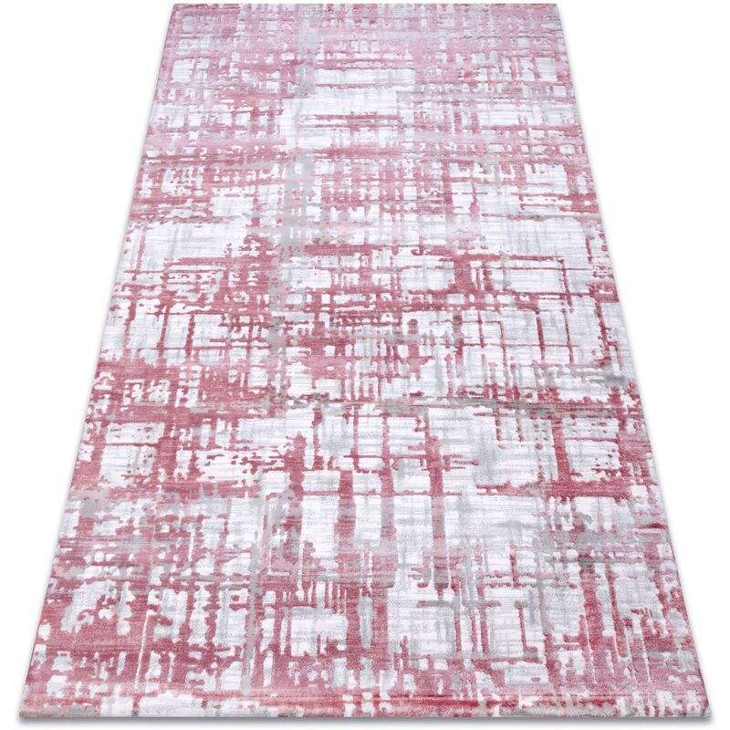 Rugsx - Alfombra acrílica dizayn 122 rosa claro / gris claro pink 160x230 cm