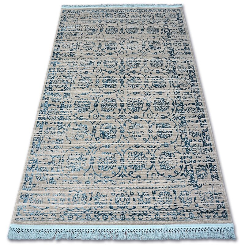 

Alfombra acrílica MANYAS 193AA Franjas gris/azul Tonos de azul 100x200 cm