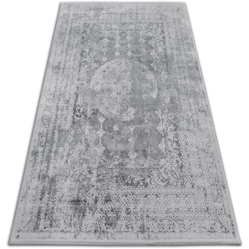 Rugsx - Alfombra acrílica valencia 2328 ornament gris oscuro/marfil grey 80x150 cm