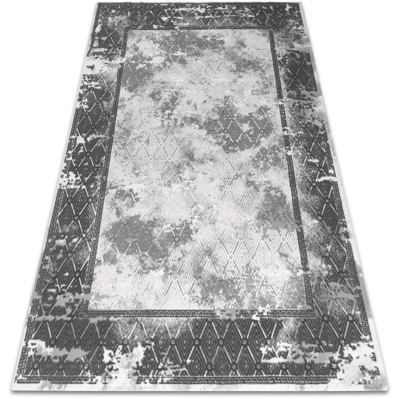 

Rugsx - Alfombra acrílica VALS 0W1738 C53 87 Marco Hormigón vintage gris oscuro / gris claro Tonos de gris y plata 240x340 cm