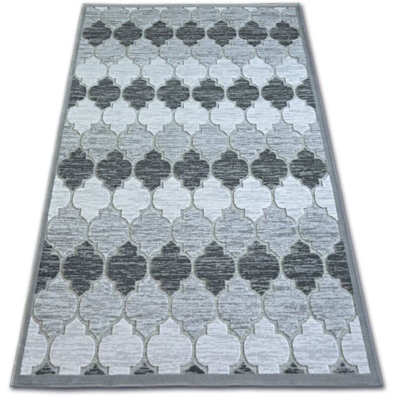 Rugsx - Alfombra acrílica yazz 3766 Enrejado Trébol marroquí gris grey 80x150 cm