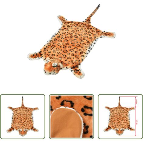 Alfombra afelpada -  Alfombra afelpada de leopardo 139 cm marrón
