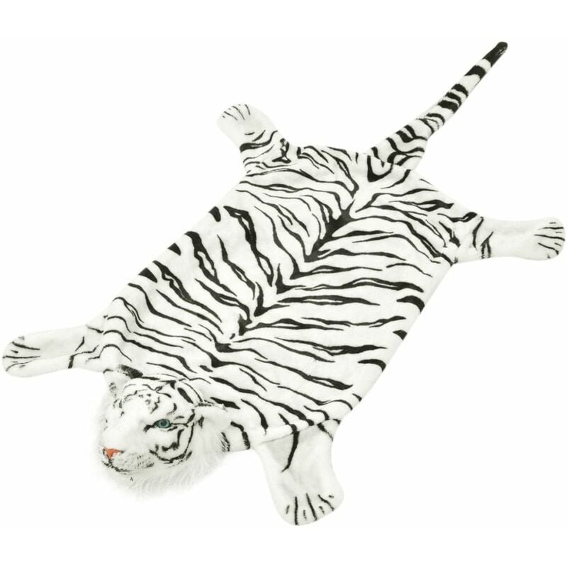 

Alfombra afelpada de tigre 144 cm blanca
