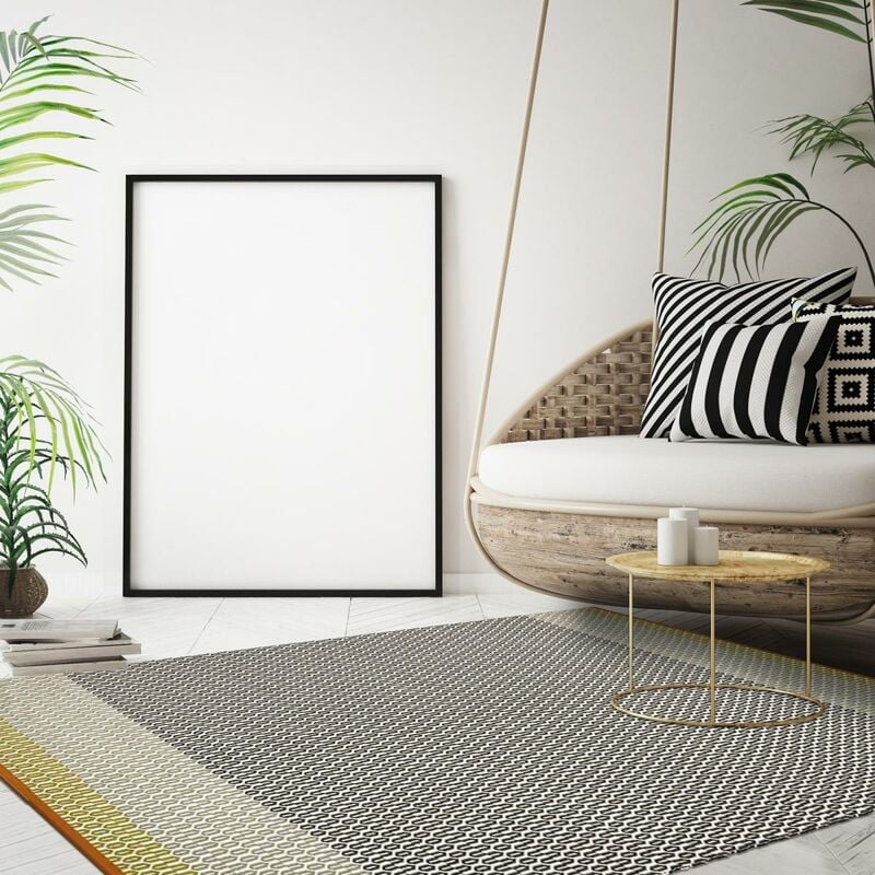 

Alfombra al aire libre Cortezβ 1A2T poliéster azul - Beige