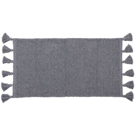 Alfombra alba algodón otras fibras 45x90 cm - gris - Tendance