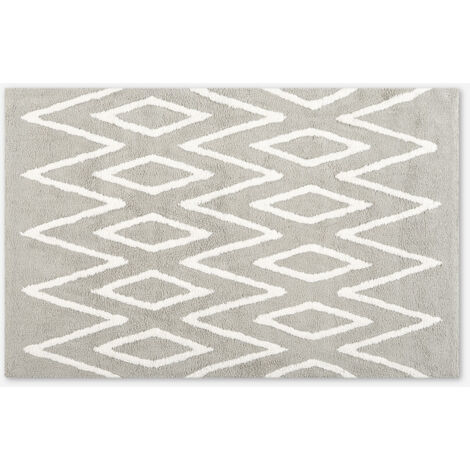 ALFOMBRA ALFOMBRA ALGODÓN LAVABLE ZIGZAG GRIS 80X120