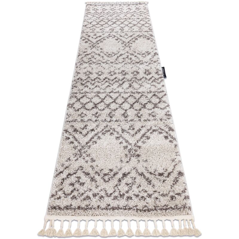 

Rugsx - Alfombra, alfombra de pasillo BERBER RABAT crema – para la cocina, entrada, pasillo Tonos de beige 70x250 cm