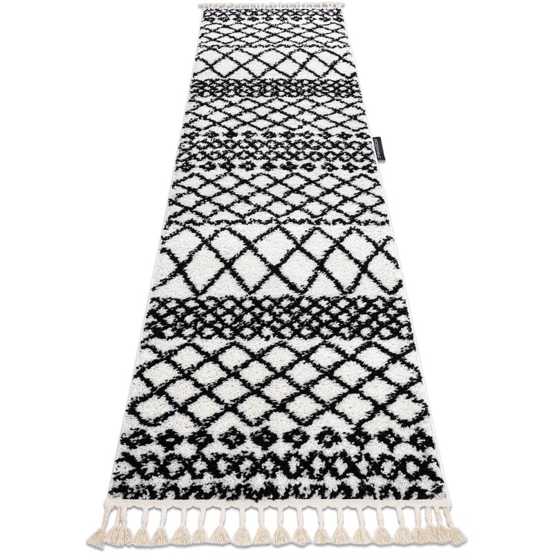 Rugsx - Alfombra, alfombra de pasillo berber safi blanco – para la cocina, entrada, pasillo white 60x300 cm