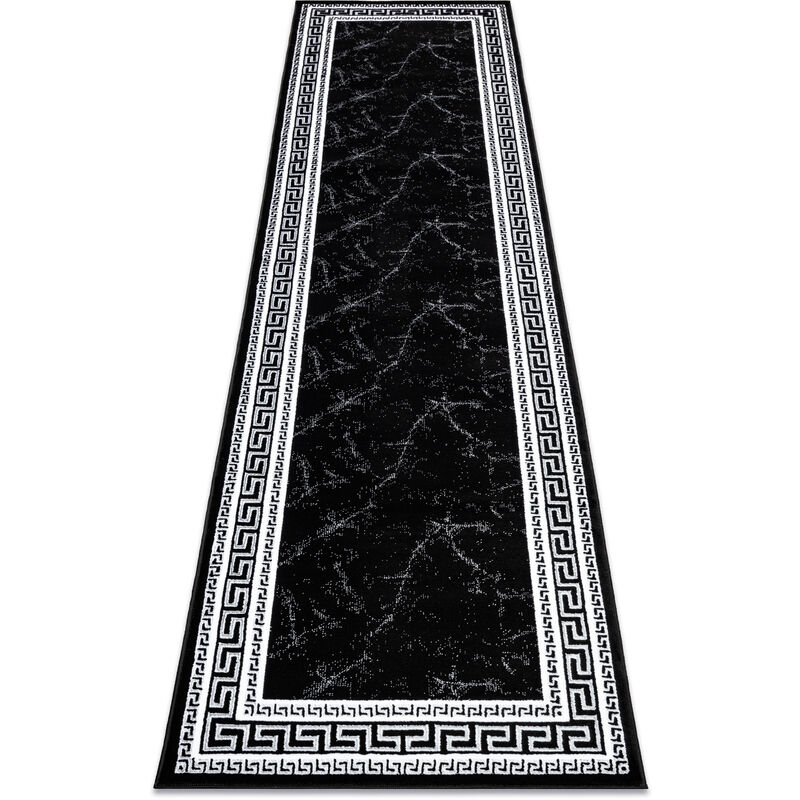 

Rugsx - Alfombra, alfombra de pasillo GLOSS moderno 2813 87 elegante, marco, griego negro / gris Negro 60x250 cm