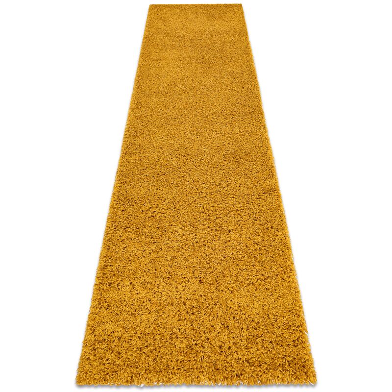 

Rugsx - Alfombra, alfombra de pasillo SOFFI shaggy 5cm oro - para la cocina, entrada, pasillo Tonos de amarillo y oro 60x250 cm