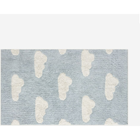 ALFOMBRA ALGODÓN INFANTIL NUBES 80X120CM