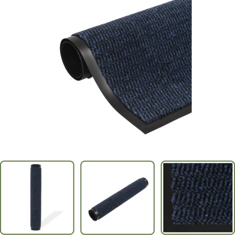 Alfombra antideslizante -  Alfombra de entrada rectangular de nudo 120x180 cm azul