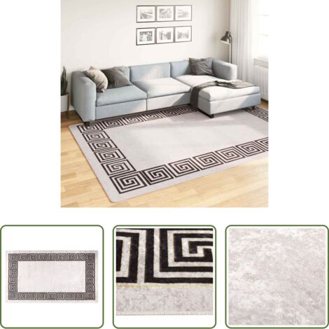 Alfombra antideslizante -  Alfombra lavable beige claro 190x300 cm