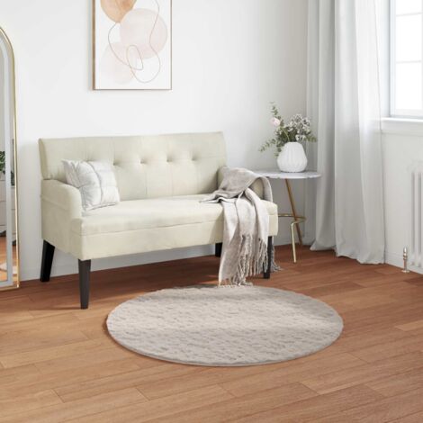 Alfombra antideslizante de sintética de conejo OLITE Beige