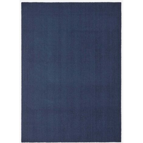 Alfombra antideslizante lavable color sólido Elegance BLU101