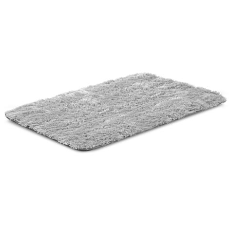 ALFOMBRA ANTIDESLIZANTE SHAGGY 80x120 cm GRIS CLARO