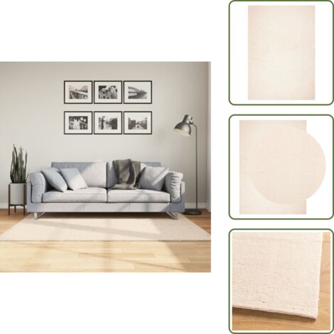Alfombra antideslizante - vidaXL Alfombra de pelo corto suave lavable HUARTE beige 120x170 cm - Alfombra para salón