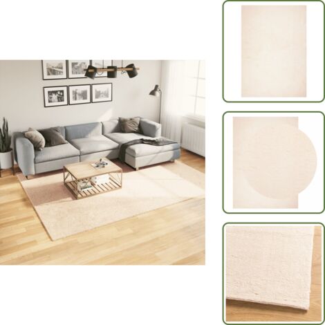Alfombra antideslizante - vidaXL Alfombra de pelo corto suave lavable HUARTE beige 200x280 cm - Alfombra para salón