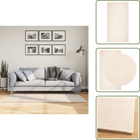 Alfombra antideslizante - vidaXL Alfombra de pelo corto suave lavable HUARTE beige 80x150 cm - Alfombra para salón