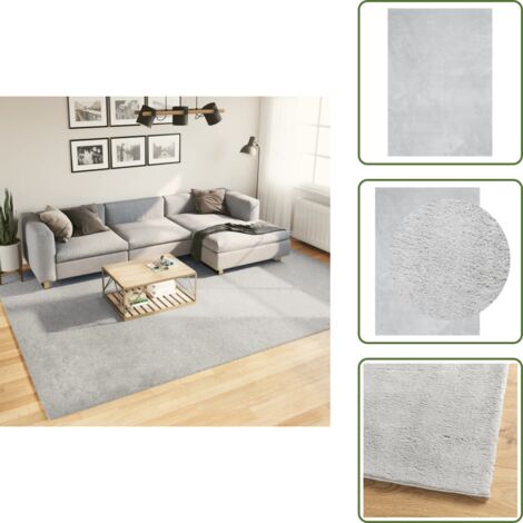 Alfombra antideslizante - vidaXL Alfombra de pelo corto suave lavable HUARTE gris 240x340 cm - Alfombra para salón