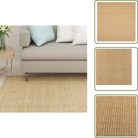 Alfombra antideslizante - vidaXL Alfombra de sisal natural 100x100 cm - Alfombra para hogar