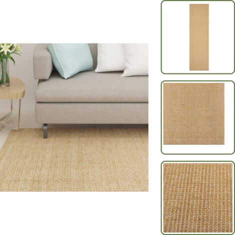 Alfombra antideslizante - vidaXL Alfombra de sisal natural 100x350 cm - Alfombra para hogar