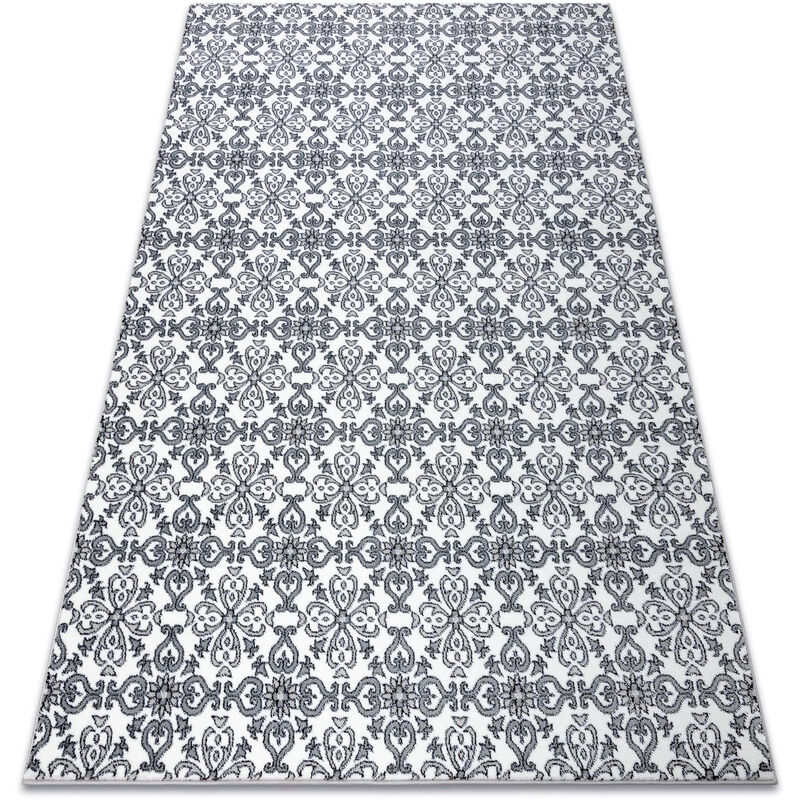 

Rugsx - Alfombra ARGENT - W4949 Flores blanco / gris Tonos de gris y plata 200x290 cm