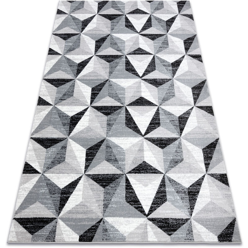 

Rugsx - Alfombra ARGENT - W6096 Triángulos gris / negro Tonos de gris y plata 133x190 cm