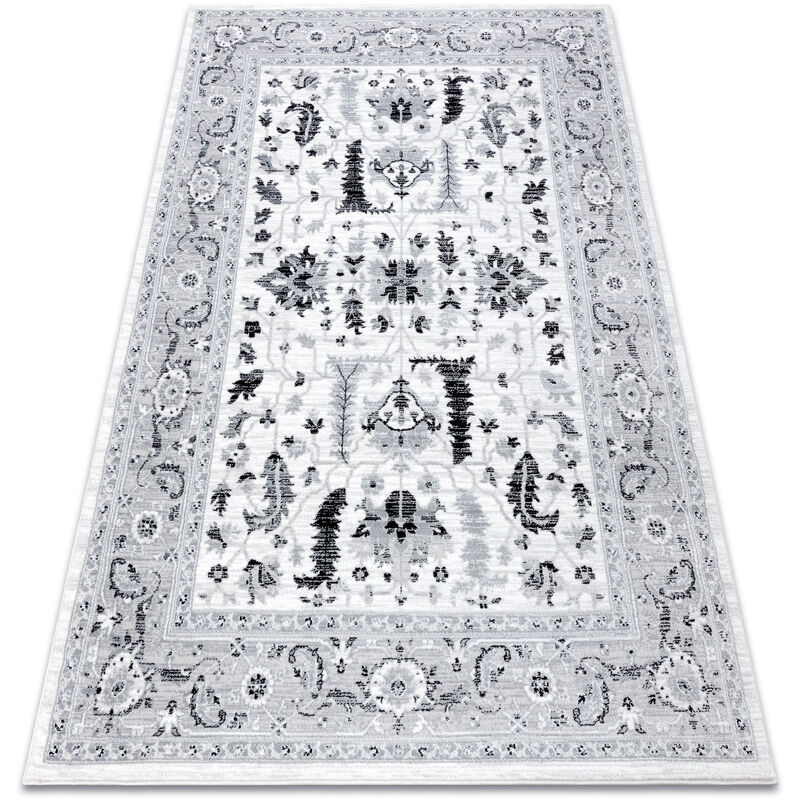 

Rugsx - Alfombra ARGENT - W7039 Flores gris / negro Tonos de gris y plata 160x220 cm