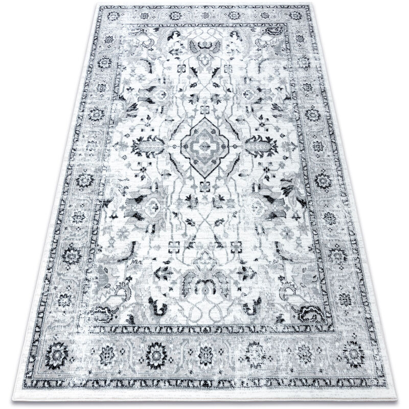 

Alfombra ARGENT - W7040 Marco, vintage gris / negro Tonos de gris y plata 133x190 cm