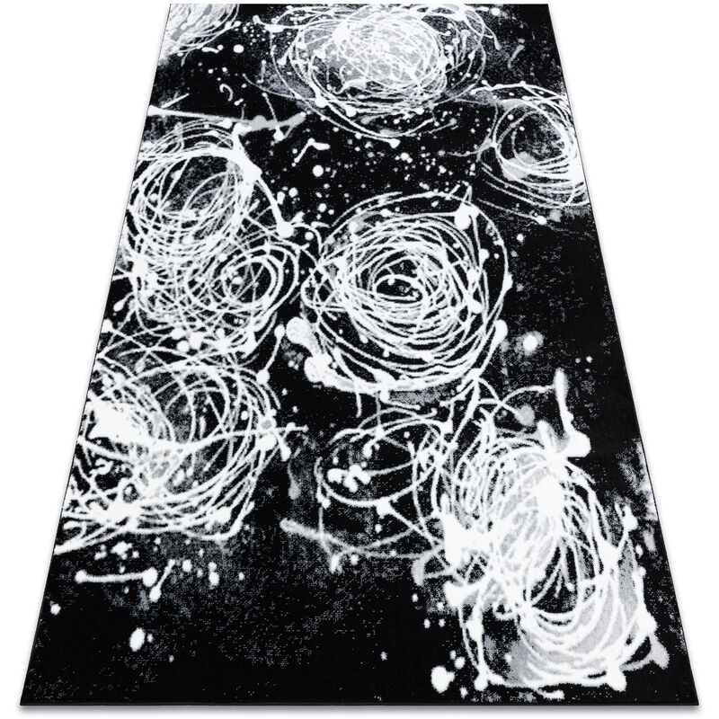 

Rugsx - Alfombra ARGENT - W9565 Abstração gris / negro Negro 200x290 cm