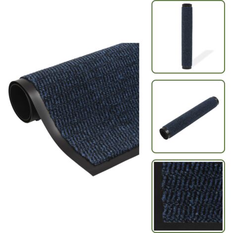 Alfombra azul - vidaXL Alfombra de entrada rectangular de nudo 60x90 cm azul - Alfombra de entrada rectangular
