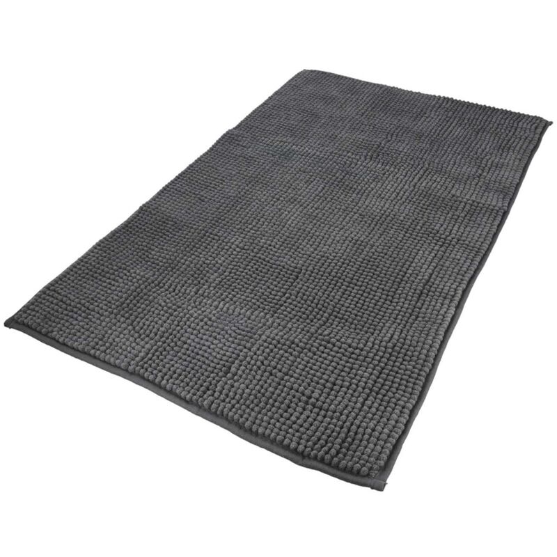 Oryx Grau Alfombra Baño Poliéster Chenilla 50X80cm. Gris.