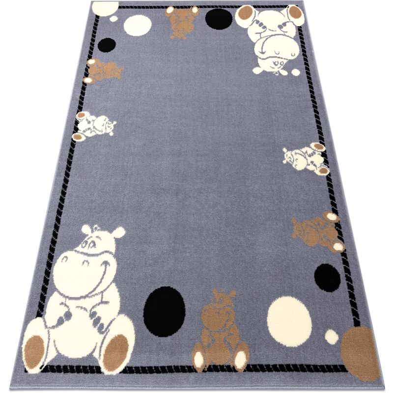 

Rugsx - Alfombra BCF FLASH Hippo 3993 - Hipopótamo gris Tonos de gris y plata 120x160 cm