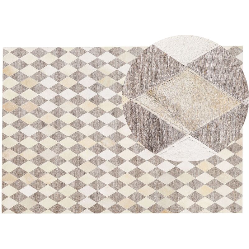 

Alfombra de piel beige/marrón 140x200 cm SESLICE