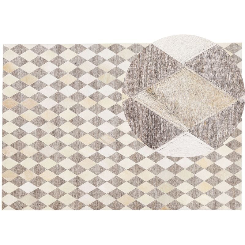 

Alfombra de piel beige/marrón 160x230 cm SESLICE