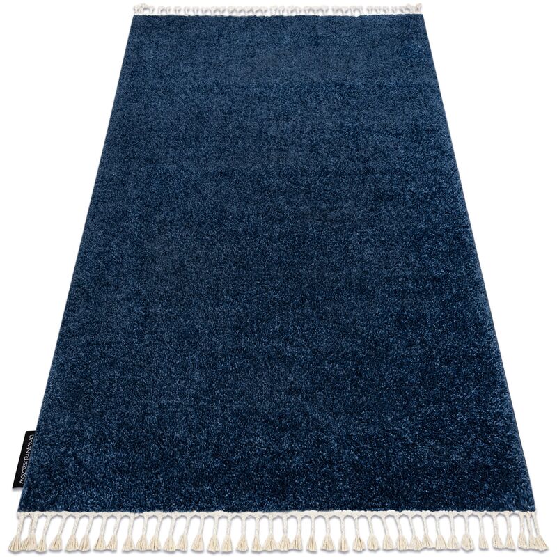 

Alfombra BERBER 9000 azul oscuro Franjas Bereber Marroquí Shaggy Tonos de azul 160x220 cm