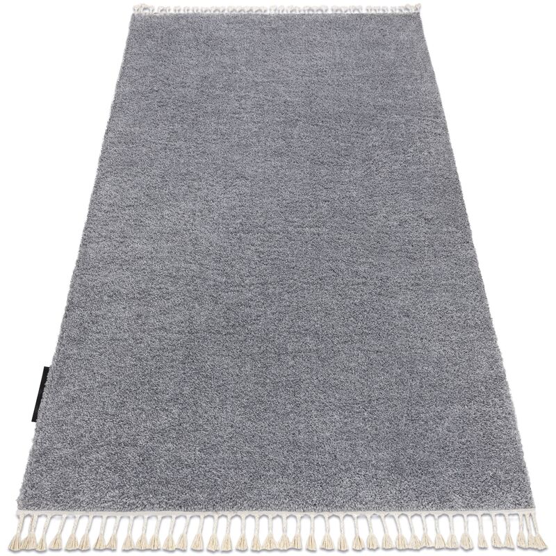 

Rugsx - Alfombra BERBER 9000 gris claro Franjas Bereber Marroquí Shaggy Tonos de gris y plata 180x270 cm